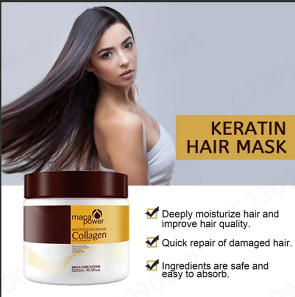 Combo con 2 unidades de mascarilla reparadora para el cabello, de 500 ml cada una.