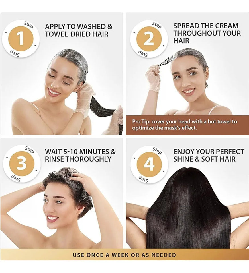 Combo con 2 unidades de mascarilla reparadora para el cabello, de 500 ml cada una.