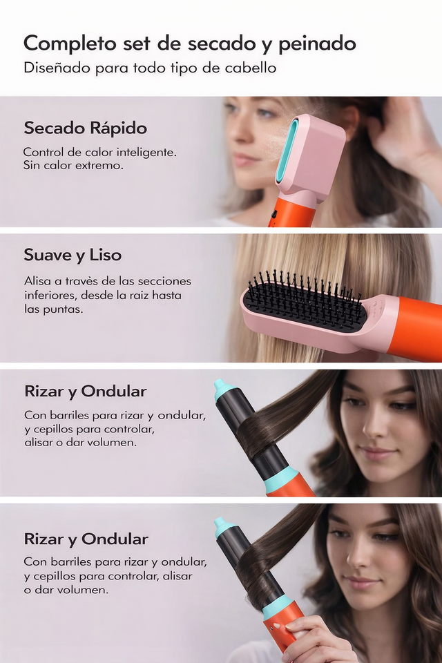 Secador de cabello 5 en 1