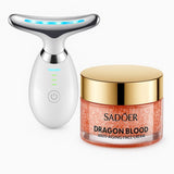 Combo de crema facial antiedad y masajeador facial