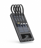 Cargador solar portátil de 12000 mAh con múltiples conectores